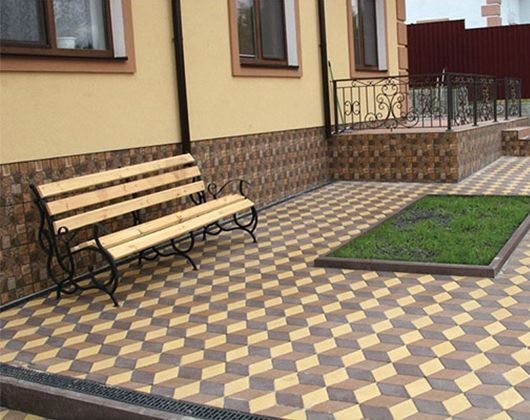 Плитка тротуарна Ромб 146*146*60 мм Графіт Brukland 007892 фото