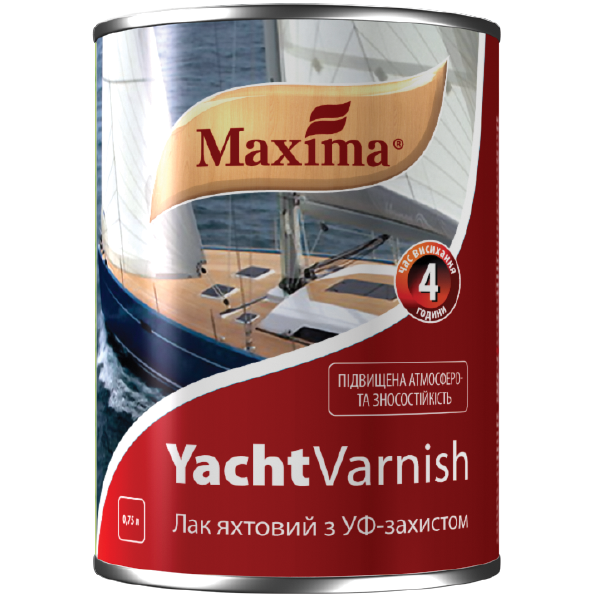 Лак яхтовий алкідно-уретановий Maxima матовий 0,75 л 000381 фото