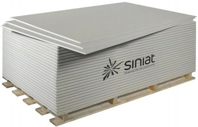 Гіпсокартон стіновий Siniat 12,5 мм 1200 мм*2500 мм 001439 фото