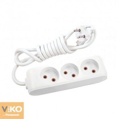 Подовжувач 3-й/2 м без заземлення Viko 90112302 001007 фото
