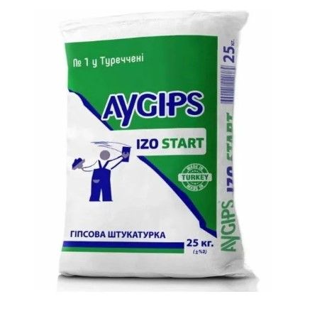 Штукатурка гіпсова стартова Izo Start Aygips Туреччина 25 кг 001015 фото