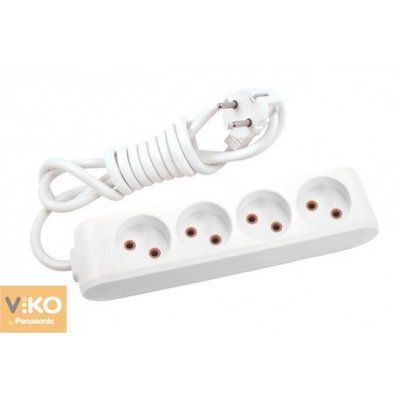 Подовжувач 4-й/3 м без заземлення Viko 90112403 001011 фото