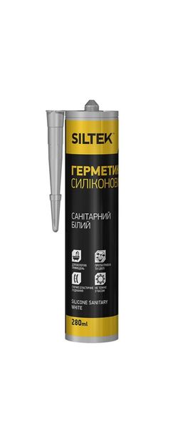 Герметик силіконовий санітарний білий Siltek 280 мл 000015 фото