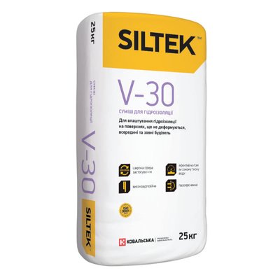 Суміш для гідроізоляції Siltek V-30 25 кг 000060 фото