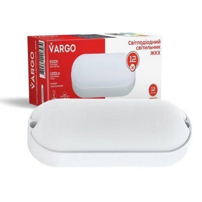 Світильник LED ЖКГ 12 W 6500 K 1200 Lm IP54 Овал Vargo V-111858 002772 фото