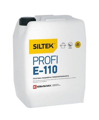 Грунт глибокопроникний зміцнюючий Siltek E-110 Profi 10 л 000028 фото