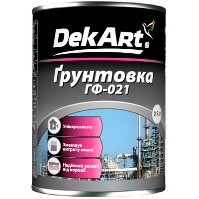 Грунт ГФ-021 DekArt сіра 0,9 кг 000252 фото